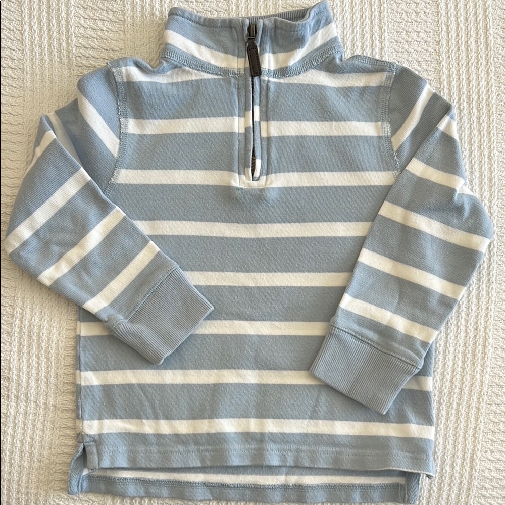 Striped Blue and White Kids Pullover